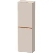 Duravit D-Neo Halbhochschrank, 400x1320x240mm, eine Tür, Türanschlag Links, 4 Glasfachböden, Griff Bronze gebürstet, DE1318L04910000, Farbe: Taupe Matt Dekor