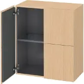 Duravit Halbhochschrank L-Cube 70x36,3x80cm, 2 Türen, Eiche natur
