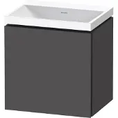 Duravit L-Cube c-shaped Set wandhängend, 1 Tür, Anschlag links, ohne Überlauf, ohne Hahnloch, 450x480x350mm, LC6948N49490000, Farbe: Graphit Matt Dekor