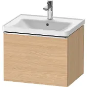 Duravit D-Neo Waschtischunterbau wandhängend, 584x440x452mm, 1 Auszug, mit Griff Chrom, DE4249010300000, Farbe: Natur Eiche Matt Dekor