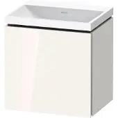 Duravit L-Cube c-shaped Set wandhängend, 1 Tür, Anschlag links, ohne Überlauf, ohne Hahnloch, 450x480x350mm, LC6948N22220000, Farbe: Weiß Hochglanz Dekor