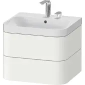 Duravit Möbelwaschtisch Happy D.2 Plus 57,5x49cm, 2 HL, we s-matt, 2 Schubk.