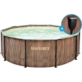 Marimex Florida Pool 3,66x0,99 m mit Skimmer - TEAK-Motiv