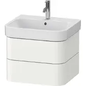 Duravit Happy D.2 Plus Waschtischunterbau wandhängend, 575x490mm, 2 Schubkästen, HP4385084840000, Farbe: Weiß Supermatt Dekor