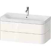 Duravit Möbelwaschtisch Happy D.2 Plus 97,5x49cm, 1 HL, we hgl, 2 Schubkästen