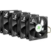 Inter-Tech 88887290, Ventilator, 8 cm, 1000 RPM, 2000 RPM, Schwarz