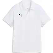 Puma teamLIGA26 Sideline Polo Jr white-black-flat light gray (04) 116