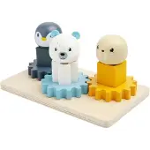 Bigjigs Toys Lernspielzeug Arctic Tiere ZahnradbrettHolz