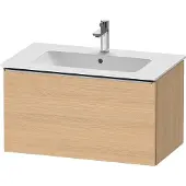 Duravit D-Neo Waschtischunterbau wandhängend, 810x440x462mm, 1 Auszug, mit Griff Edelstahl gebürstet, DE4262070300000, Farbe: Natur Eiche Matt Dekor