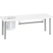 Wenko Küchenregal BLANCO Edelstahl MDF Weiß Universal Ablage Rollenhalter