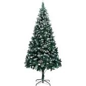 vidaXL Künstlicher Weihnachtsbaum mit 300 LEDs mit Ständer Grün 240 cm