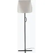 LOREFAR Stehleuchte LUANG E27 15W Stahl schwarz, Pergament Beige L:42cm H:153cm dimmbar