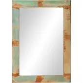 vidaXL Spiegel 70x50 cm Altholz Massiv und Glas