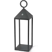 Faro LED-Akku-Tischlampe Argus, dunkelgrau, Alu/PMMA, Höhe 47 cm