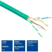 ACT 305m Cat6 Cable, 305 m, Cat6, Grün