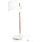 Ideal Lux Schreibtischlampen-Büro Industrie-Minimal Axel Wood Weiß 1 Licht E27