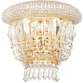 Ideal Lux Wandlampe Dubai messing/klar Breite 25 cm Kristall