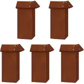 vidaXL Schneckenzauns 16 stk. 100 x 3,5 x 25 cm Wetterfeststahl Rostig