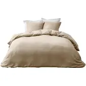 Douceur d'intérieur Bettwäsche-Set aus Baumwolle, 240 x 220 cm, beige