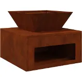 vidaXL Feuerstelle Rostoptik 50 x 50 x 40 cm