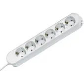 Bachmann SMART Steckdosenleiste 6x Schutzkontakt, weiß, 3 m