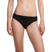 Chantelle Minislip "FLORAL TOUCH", Damen, Gr. 44, schwarz, Obermaterial: 75% Polyamid, 25% Elasthan, körpernah, Unterhosen Minislip, Spitze, blickdichtes Gewebe