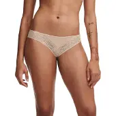 Chantelle Minislip "FLORAL TOUCH", Damen, Gr. 40, beige (golden beige), Obermaterial: 75% Polyamid, 25% Elasthan, körpernah, Unterhosen Minislip, Spitze, blickdichtes Gewebe