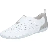 Rieker Damen Slipper luftige Lochung Profilsohle 43663, Größe:37 EU, Farbe:Weiß