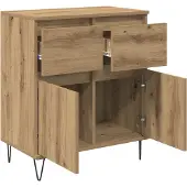 vidaXL Sideboard Artisan-Eiche 60 x 35 x 70 cm Verbundholz und Eisen