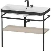 Duravit Möbelwaschtisch-Kombi Happy D.2 Plus 97,5x49cm, 2 HL, Tau s-matt, m Konsole