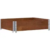 Syfax Paletten-Aufsatzrahmen Braun 80x60 cm Massivholz Kiefer