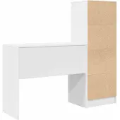 vidaXL Schreibtisch Weiß 135,5 x 40 x 127 cm 2 stk.