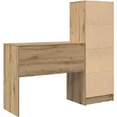 vidaXL Schreibtisch Artisan-Eiche 135,5 x 40 x 127 cm 2 Stk.