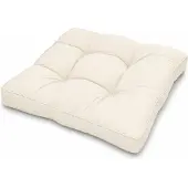 Beautissu XLuna Loungekissen, 50x50x10cm, Beige, Outdoor, für Gartenmöbel