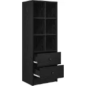 vidaXL Highboard Schwarz Eichen-Optik 45,5 x 34 x 127 cm