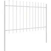 vidaXL Gartenzaun WOERDEN 1,7 x 1 m Pulverbeschichteter Stahl Weiß