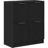 vidaXL Sideboard Schwarz Eichen-Optik 60 x 30 x 70 cm Holzwerkstoff
