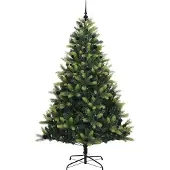 vidaXL Künstlicher Klapp-Weihnachtsbaum mit 300 LEDs Grün 240 cm