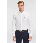 Gant Langarmhemd "SLIM CLASSIC POPLIN SHIRT" mit klassischer Logostickerei auf der Brust