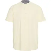 Blend Kurzarmhemd "Kurzarmhemd BHBobby", Herren, Gr. S, N-Gr, weiß (snow weiß), Obermaterial: 55% Leinen LI. 45% Viskose CV., Hemden Kurzarmhemd