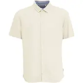 Blend Kurzarmhemd "Kurzarmhemd BHBobby", Herren, Gr. XL, N-Gr, beige (bleached sand), Obermaterial: 55% Leinen LI. 45% Viskose CV., Hemden Kurzarmhemd