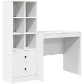 vidaXL Schreibtisch Weiß 125,5 x 50 x 127 cm 2 stk.