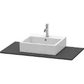 Duravit Konsole XSquare 100x55cm, graph matt, mit 1 Ausschnitt