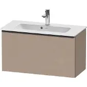 Duravit D-Neo Waschtischunterbau wandhängend, 810x440x372mm, 1 Auszug, mit Griff Diamantschwarz, DE42690BD750000, Farbe: Leinen Matt Dekor