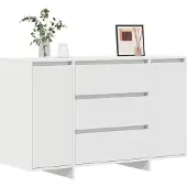 vidaXL Sideboard mit Schubladen Weiß 120 x 41 x 75 cm Holzwerkstoff