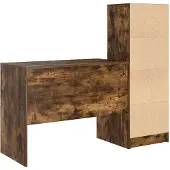 vidaXL Schreibtisch Geräucherte Eiche 145.5 x 50 x 127 cm 2 stk.