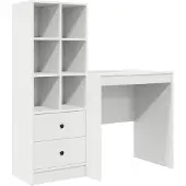 vidaXL Schreibtisch Weiß 115,5 x 50 x 127 cm 2 stk.