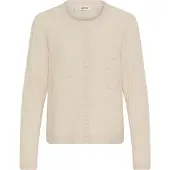 Oxmo Strickjacke "Strickjacke OXSinva", Damen, Gr. M, beige (pumice stone), Obermaterial: 76% Polyacryl PAN. 21% Polyester PES. 3% Elasthan EL., Strickjacken Strickjacke
