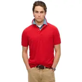 Superdry für Herren. M1110438A City Piqué-Poloshirt rot (XL), Lässig, Baumwolle, Kurzarm