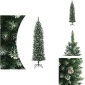 vidaXL Künstlicher Weihnachtsbaum mit Ständer Schlank 210 cm PVC - Weihnachtsbäume